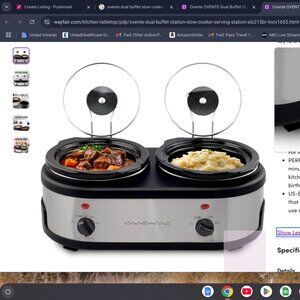 Ovente duel slow cooker